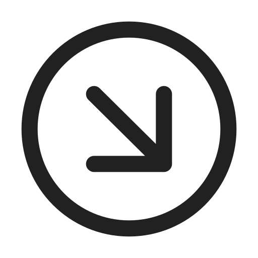 Ic, fluent, arrow, circle, down, right, regular icon