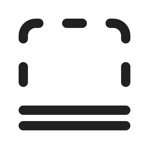 Ic, fluent, border, bottom, double, regular icon