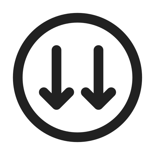 Ic, fluent, arrow, circle, down, double, regular icon