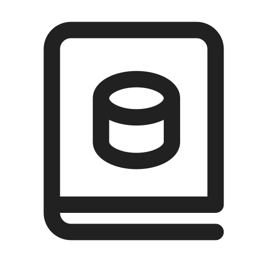 Ic, fluent, book, database, regular icon
