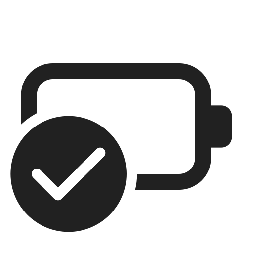 Ic, fluent, battery, checkmark, regular icon