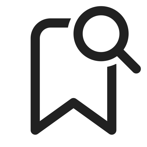 Ic, fluent, bookmark, search, regular icon