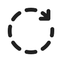 Ic,Fluent,Arrow,Clockwise,Dashes,Regular