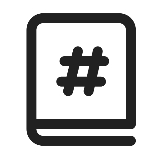 Ic, fluent, book, number, regular icon