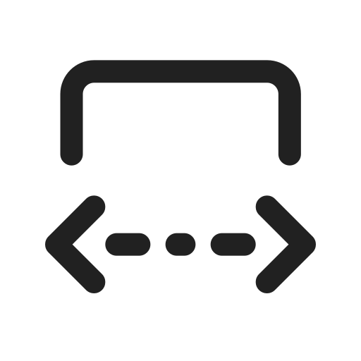 Ic, fluent, arrow, autofit, width, dotted, regular icon