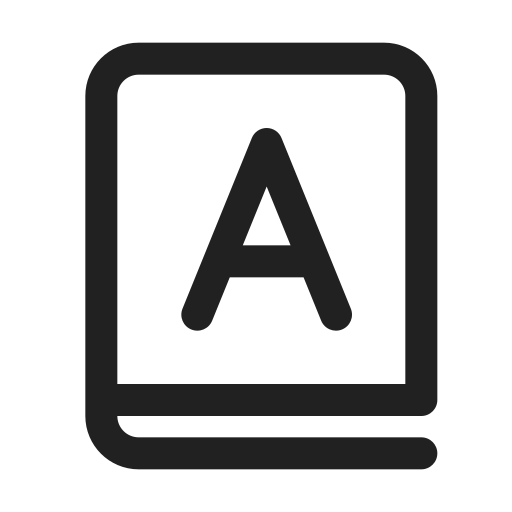 Ic, fluent, book, letter, regular icon