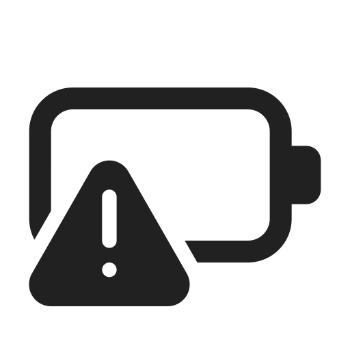 Ic, fluent, battery, warning, regular icon