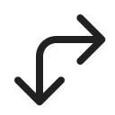 Ic,Fluent,Arrow,Turn,Bidirectional,Down,Right,Regular ok 