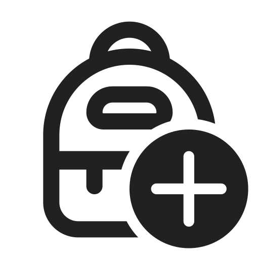 Ic, fluent, backpack, add, regular icon