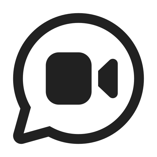 Ic, fluent, chat, video, regular icon