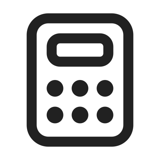 Ic, fluent, calculator, regular icon
