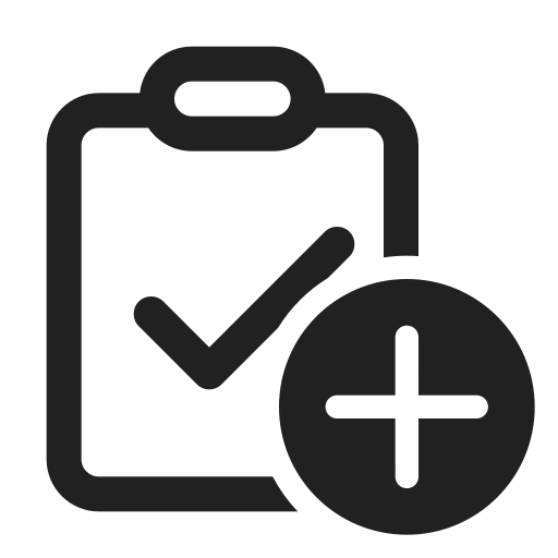 Ic, fluent, clipboard, task, add, regular icon