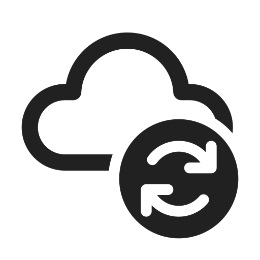 Ic, fluent, cloud, sync, regular icon