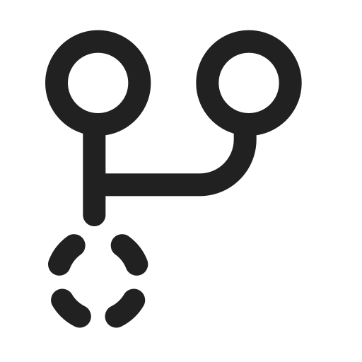 Ic, fluent, branch, fork, hint, regular icon