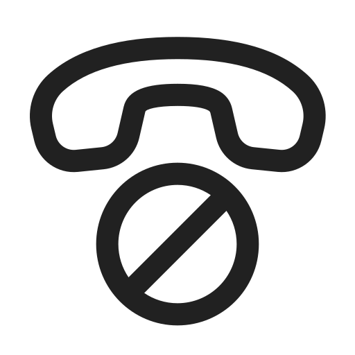Ic, fluent, call, prohibited, regular icon