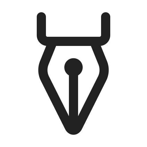 Ic, fluent, calligraphy, pen, regular icon