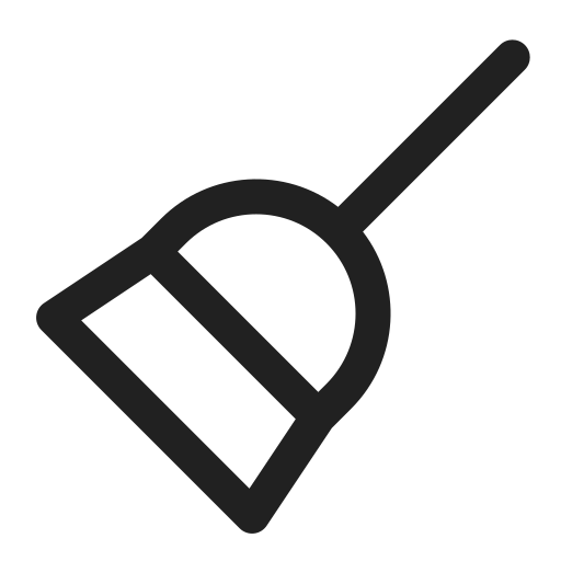 Ic, fluent, broom, regular icon