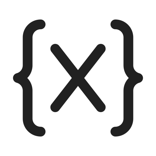 Ic, fluent, braces, variable, regular icon