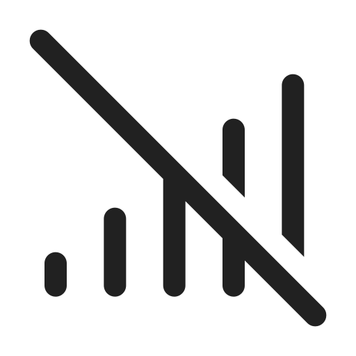 Ic, fluent, cellular, data, off, regular icon