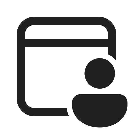 Ic, fluent, calendar, person, regular icon