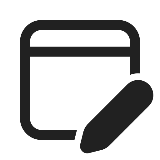 Ic, fluent, calendar, edit, regular icon