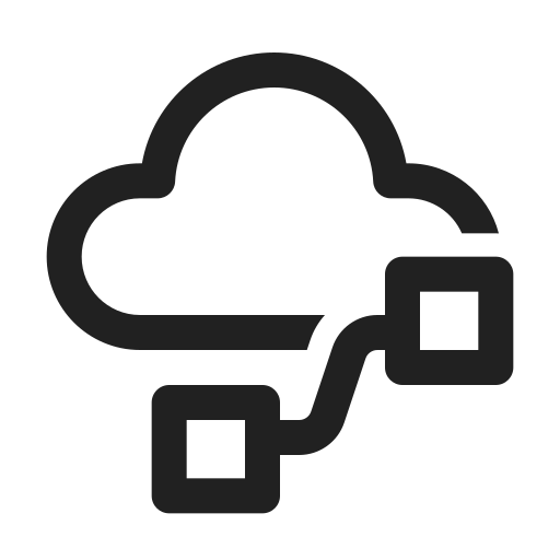 Ic, fluent, cloud, flow, regular icon
