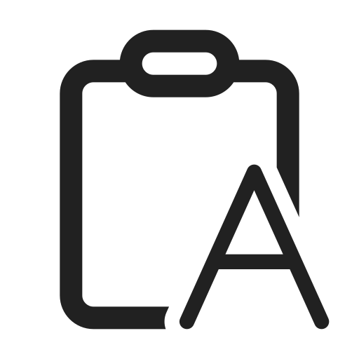 Ic, fluent, clipboard, letter, regular icon