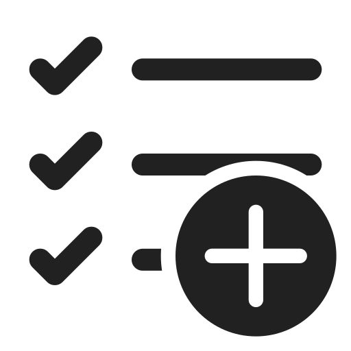 Ic, fluent, task, list, add, regular icon