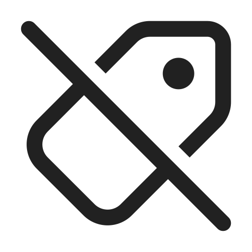 Ic, fluent, tag, off, regular icon