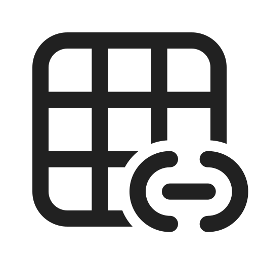 Ic, fluent, table, link, regular icon