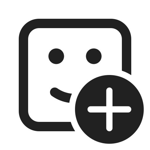 Ic, fluent, sticker, add, regular icon