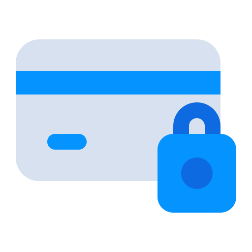 Card, credit, internet, lock, locked, padlock, security icon