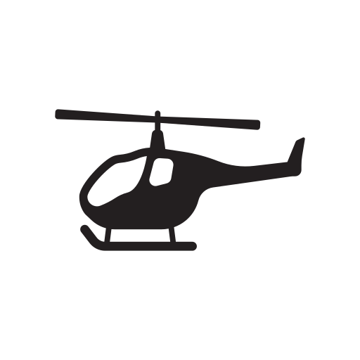 Ambulance, helicopter, help, person, profile, transportation icon