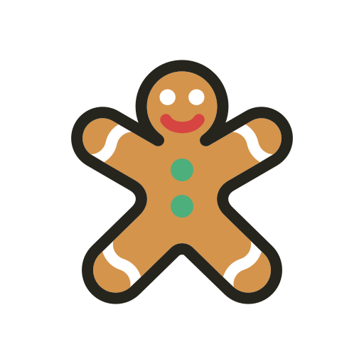 Christmas, food, gingerbread, holidays, man icon