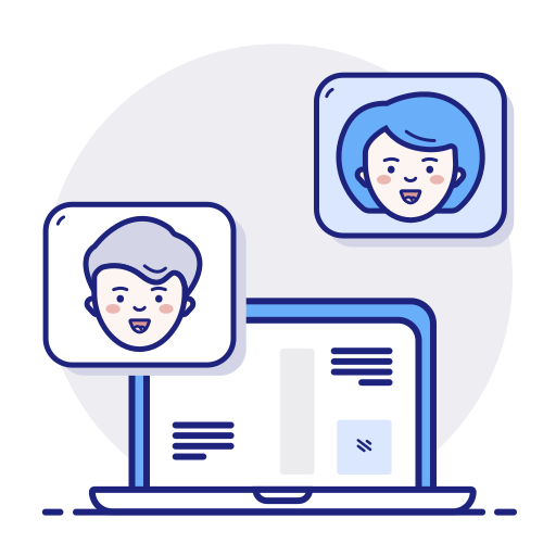 Chat, conversation, laptop, message, text icon
