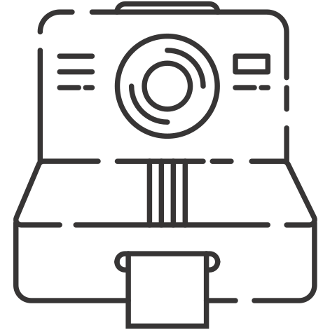 Camera, polaroid, retro, vintage icon