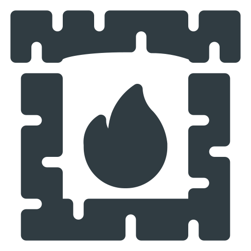 Winter, fireplace, christmas, home, warm icon