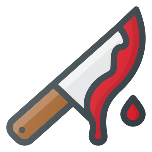 Bloody, horror, kill, knife icon