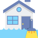 house,architecture and city,water,architecture,furniture and household,cleaning,flood,broom,dustpan,waves,sea level,flooded house,flooded