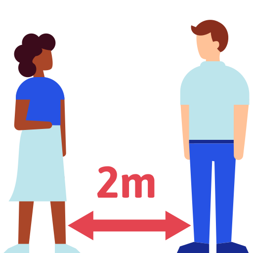 Distance, keep, social icon