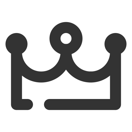 Crown, king, gold, jewelra icon