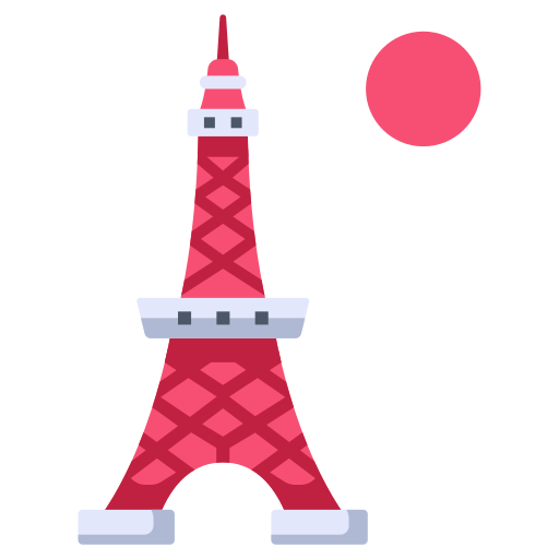 Architecture, japan, landmark, tokyo, tower, travel icon