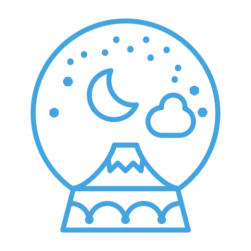 Decor, decoration, mountain, snow, snowglobe, winter icon