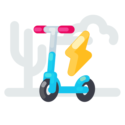 Charging, electric, kick, scooter icon