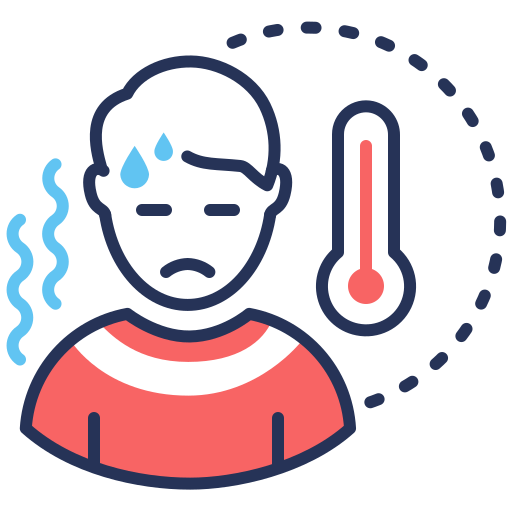 Coronavirus, fever, symptom, temperature icon