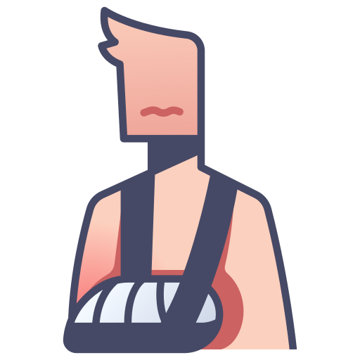Injury, medical, bandage, fracture, hand, arm, treatment icon
