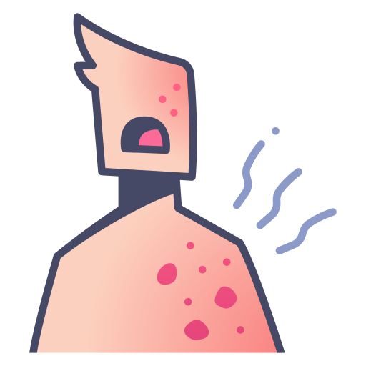 Allergy, dermatitis, disease, health, medical, rash, skin icon
