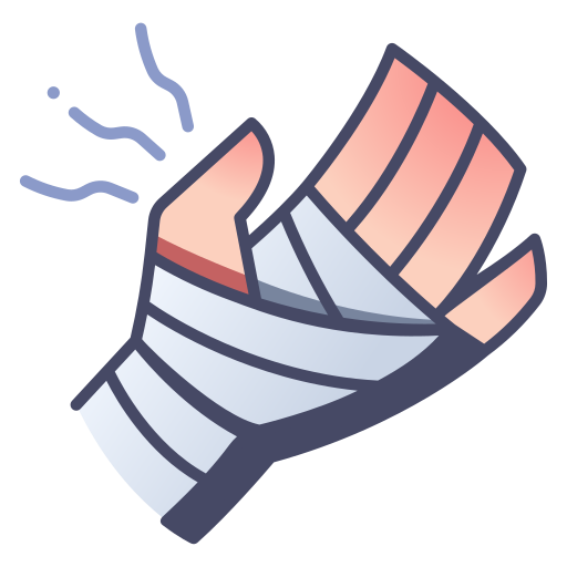 Arm, hand, injury, medical, pain, patient, treatment icon