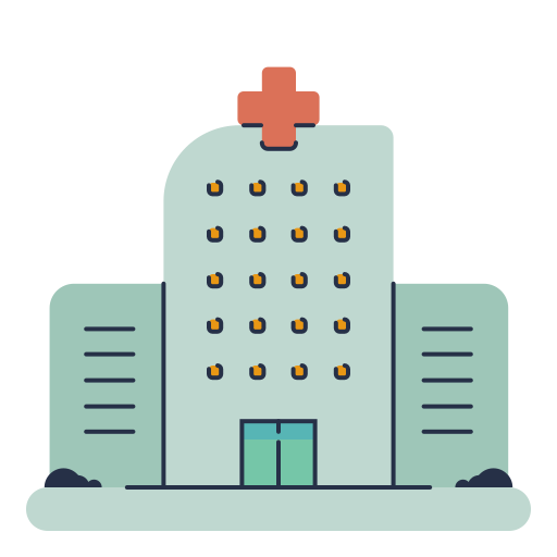 Building, estate, healthcare, hospital, medical, real icon