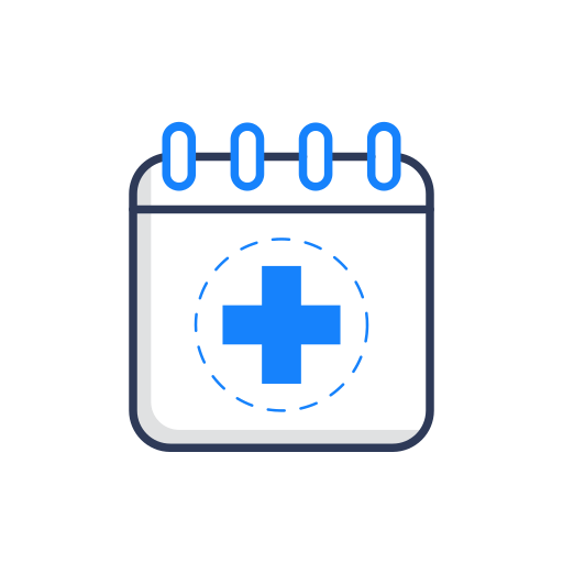 Calendar, health, healthcare, hospital, medical, medicine, schedule icon